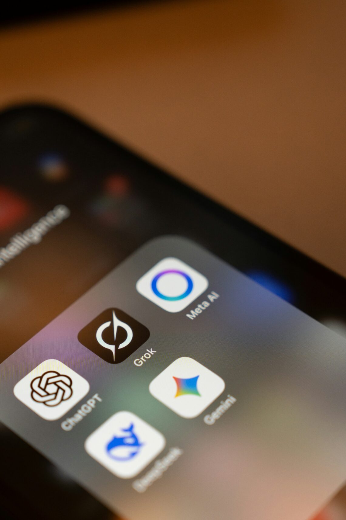Mobile phone screen displaying top AI apps for lady entrepreneurs and students to start home-based businesses in 2026.
