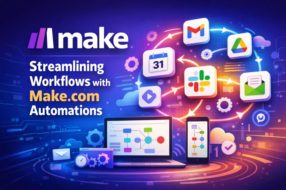 Make.com workflow automation to streamline productivity and business processes